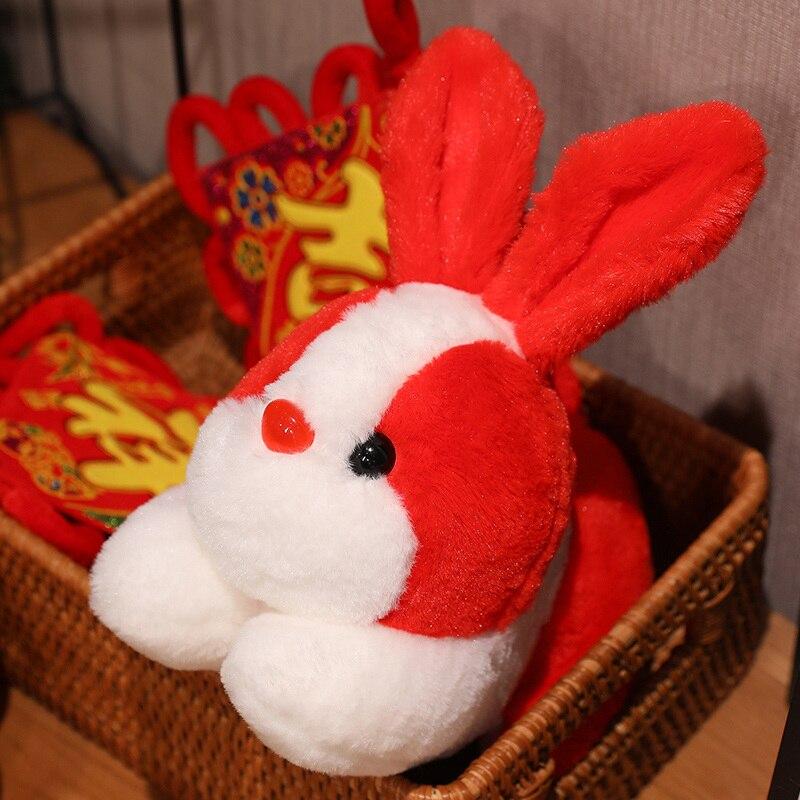 New 20 -30cm Kawaii Funny Red Rabbit Toys Stuffed Lovely Animal Plush Doll For Kids Children Girls Soft Cartoon Pillow Gift