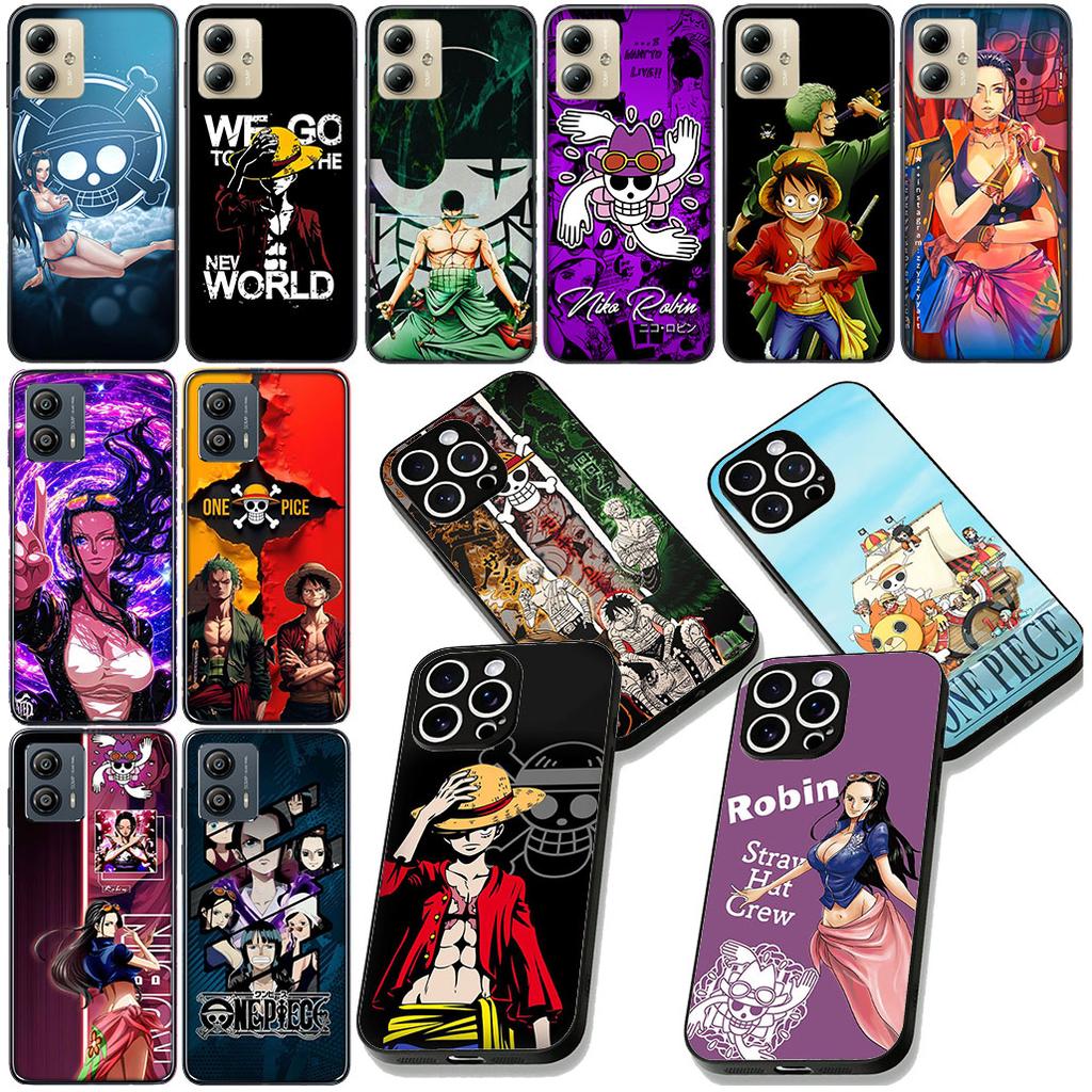 One Luffy Pieces Nico Robin Roronoa Zoro for Motorola Moto G86 G14 G35 G34 G45 G55 G67 G75 G85 G24 G15 G54 G57 Power Phone Case
