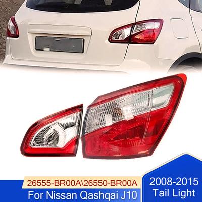 Outer Car Rear Tail Light Turn Signal Light For Nissan Qashqai J10 2008-2015 Fog Lamp Brake Lights 26555-BR00A 26550-BR00A