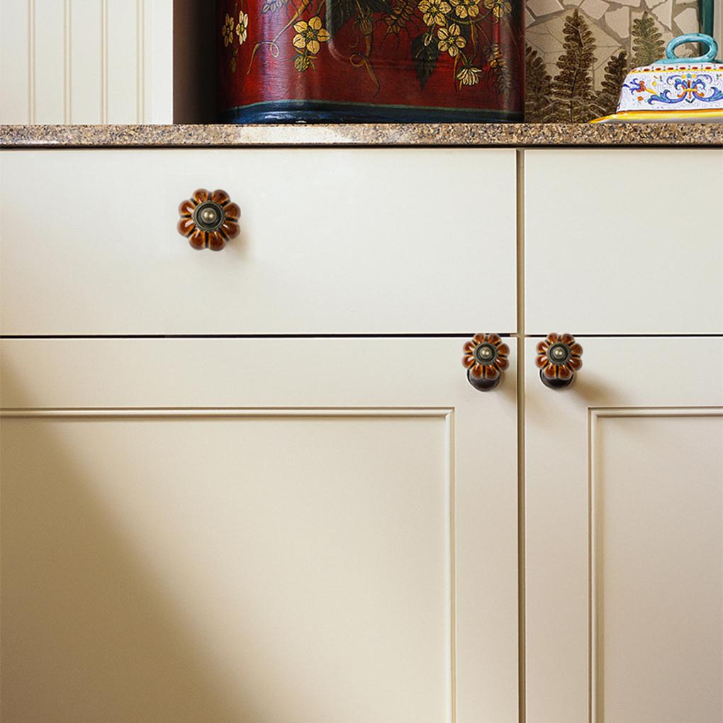 Ceramics Pumpkin Home Decoration Furniture Handles For Drawers And Wardrobes Drawer Handles