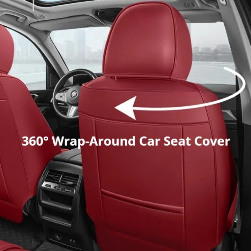 1pc Universal Luxury Full-Cover Car Seat Covers - Soft Premium Napa Leather, All-Season Comfort, Fit Most Sedans & SUVs