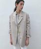 Poszer Cotton Blazer Jacket (Beige)
