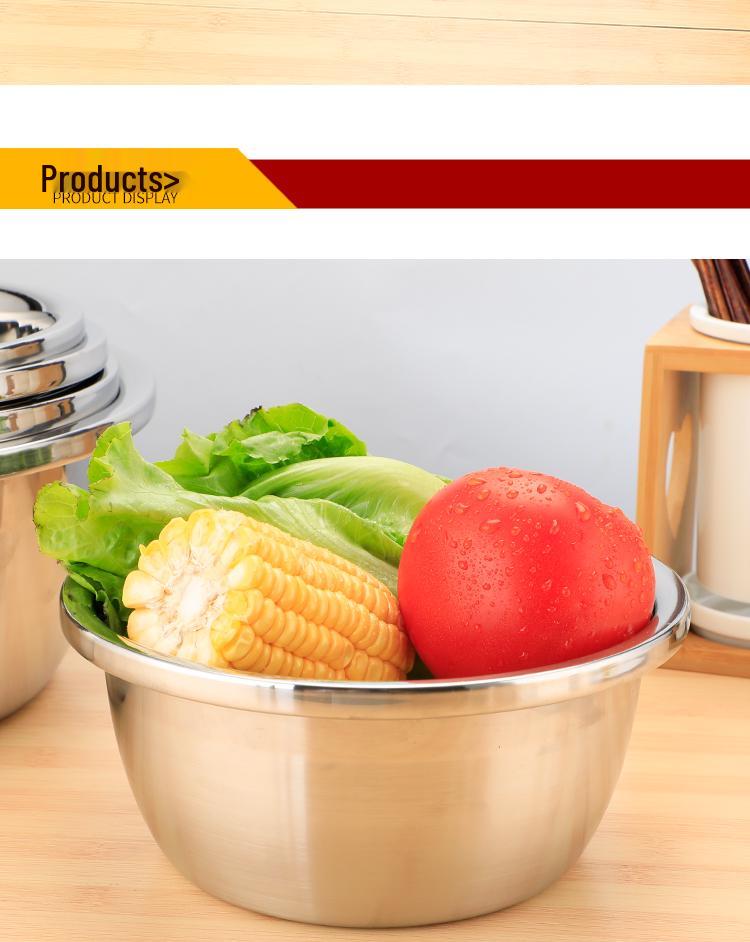 304 Stainless Steel Multi-Use Basin with Lid - Ideal for Washing Vegetables, Kneading Dough, Mixing, and Cooking