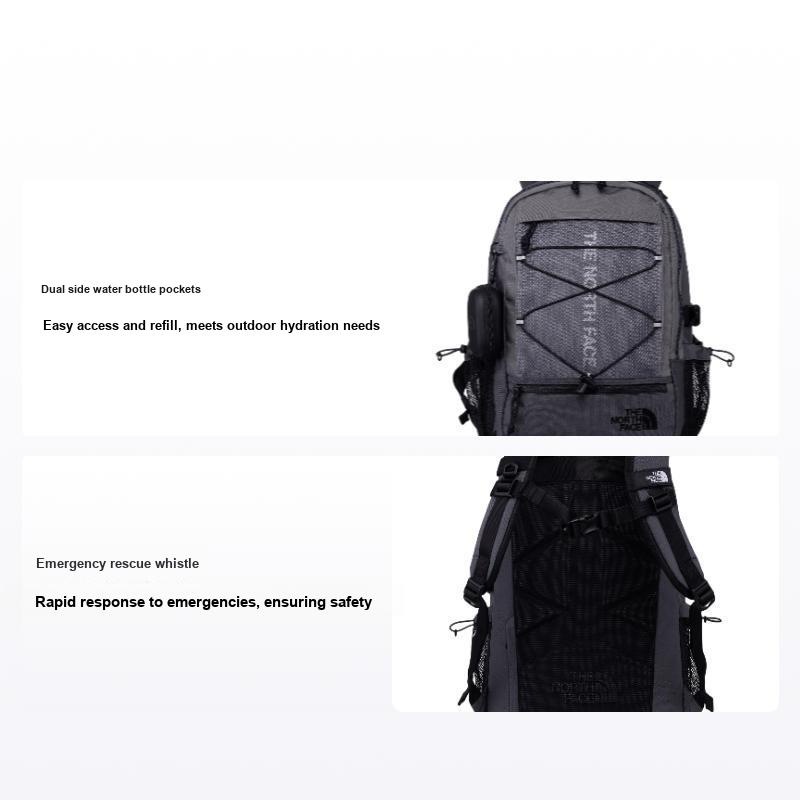 The North Face Super Pack II 32L Sports Trend Logo Backpack Outdoor Unisex Backpack Gray NM2DR01M Gray