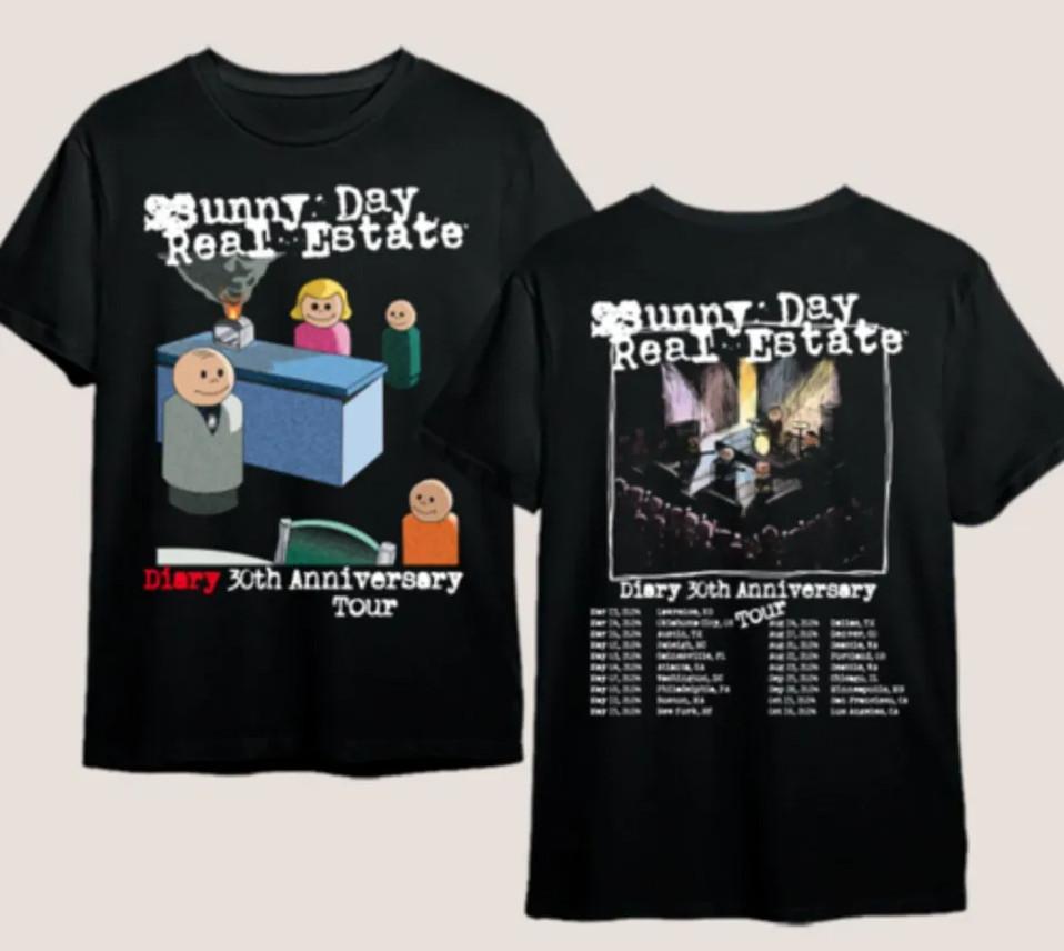 Sunny Day Real Estate 30 Years Diary Tour Concert Shirt Unisex T-Shirt S