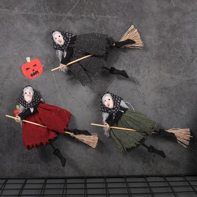 Witch Riding Broom Pendant, Witch Broom Witch, Decorative Items, Halloween Party Props, Bar Decorations, Party Decorations