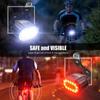 Fahrrad-Rücklicht, wiederaufladbar, USB, wasserdicht, Sicherheitswarnlicht für Fahrräder, für MTB-Helm, Packtasche, Rücklicht, Fahrradrücklicht, 1 Stück/1 Paar