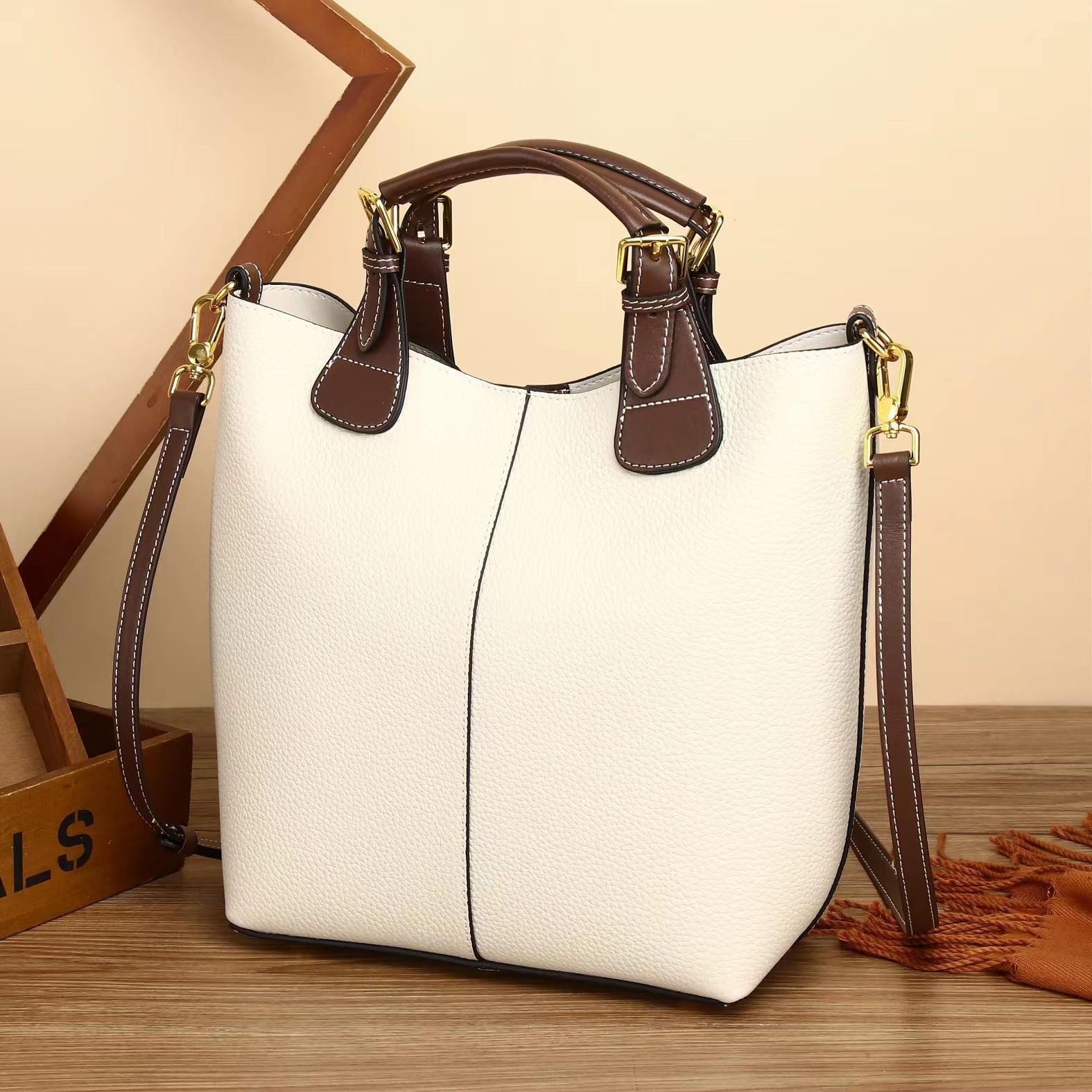 

Tote Bag Large Capacity Women s Leather Women s Bag New High-end Commuting Handbag Niche Versatile Shoulder Bag
