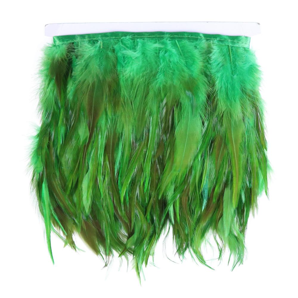 1Meter Fluffy Chicken Feather Trim 8-13cm for Wedding Clothing Dress Decoration Rooster Feather Ribbon Sewing Accessories