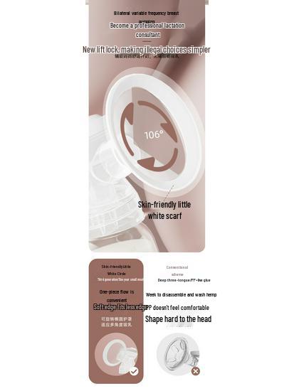 MissBaby Csendes és Erős Dupla Elektromos Mellszívó: Automatikus, Kényelmes Szívás Szülés Utáni Tejlefejtéshez