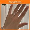 Fashionable Minimalist Geometric Design Double Layer Freshwater Pearl Ring For Women