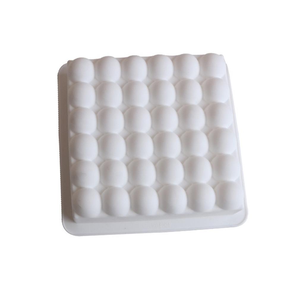 36 gleichmäßige halbkreisförmige kleine gedämpfte Brötchenform, weiße Silikon-Mousse-Form, Backen, DIY-Schokoladen-Backwerkzeug