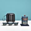 Ceramic Portable Travel Tea Set Kuaike Cup One Pot Four Cups Business Casual Gift Box
