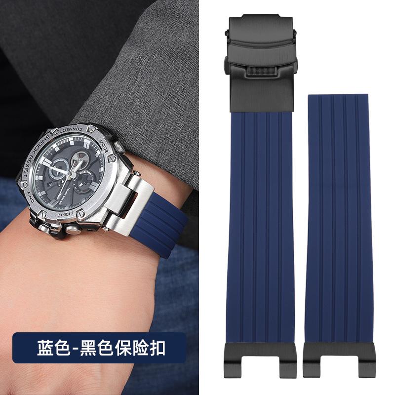 For Casio Gst-b100 Watch Strap Silicone Men GST-W300 210 400G S130 S310 S330 B100 Band Metal Adapter Modified Rubber Watchband