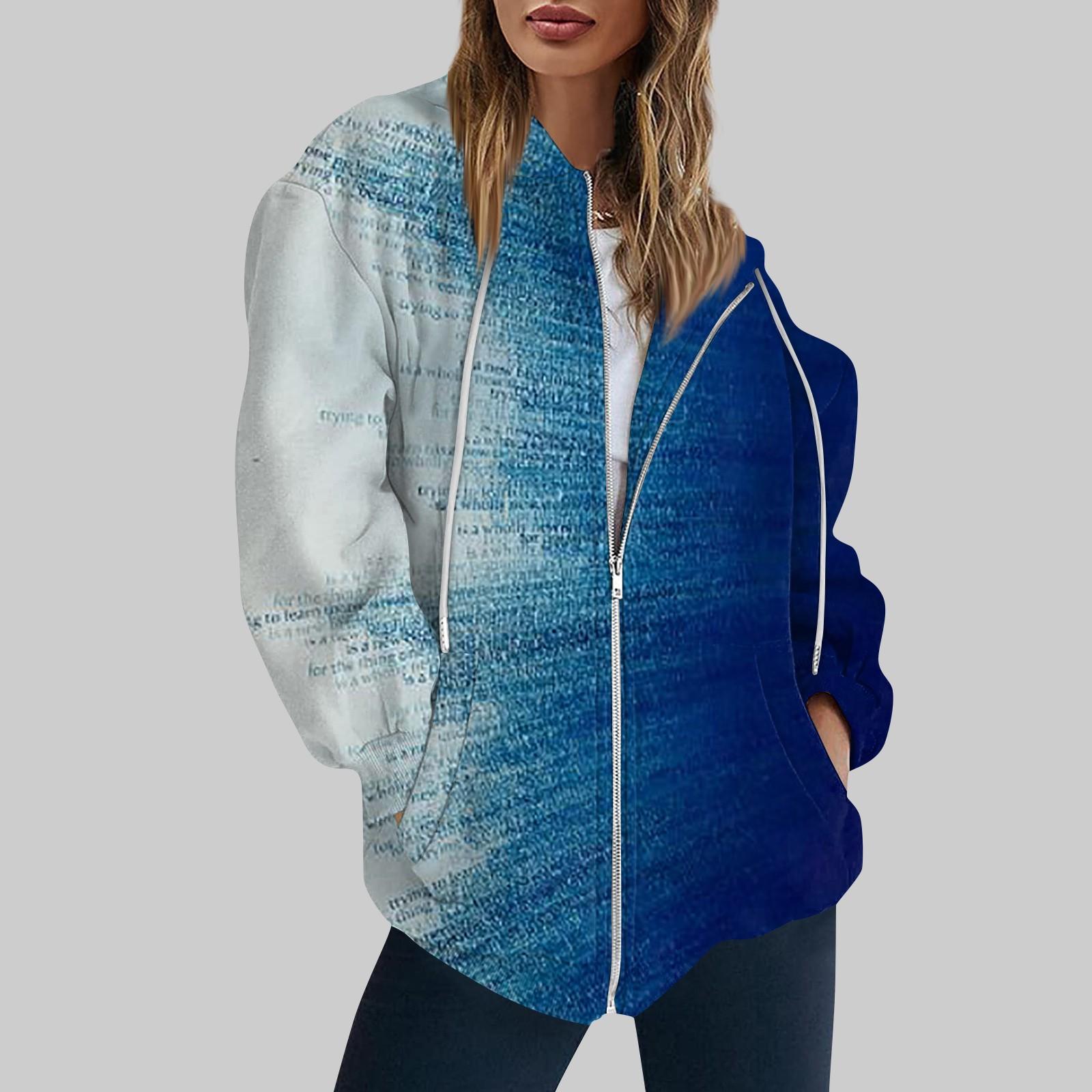 Женская модная повседневная толстовка с принтом и длинным рукавом с карманом — фото 13