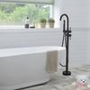 Freestanding Brass Bathtub Faucet, Exclusive Copper, Black Shower