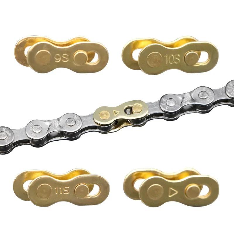 5 Pair Bicycle Chain Link Connector Joints Buttons Cycling Speed Quick Master Links For Mountain Bike 6/7/8/9/10/11/12S
