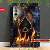 Ace Of Spades Metal Sign Vintage UV Print Iron Wall Art Home Bar Man Cave Decoration Pre Drilled Waterproof Weather Resistant