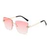 Fashion Rimless Square Metal Sunglasses UV400 Gradient Vintage Trend Eyewear for Women Men High Quality Brand