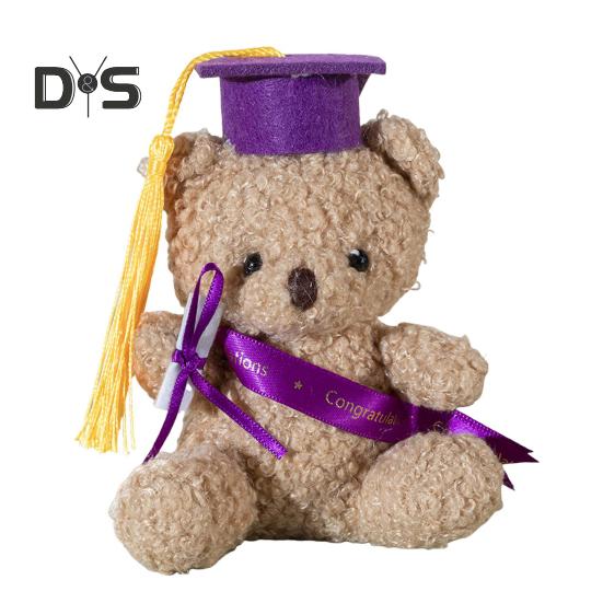 

Выпускной плюшевый мишка с кепкой доктора философии плюшевая мягкая игрушка в подарок выпускникам мягкая кукла-медведь выпускной подвеска в виде сумки плюшевый мишка фиолетовый
