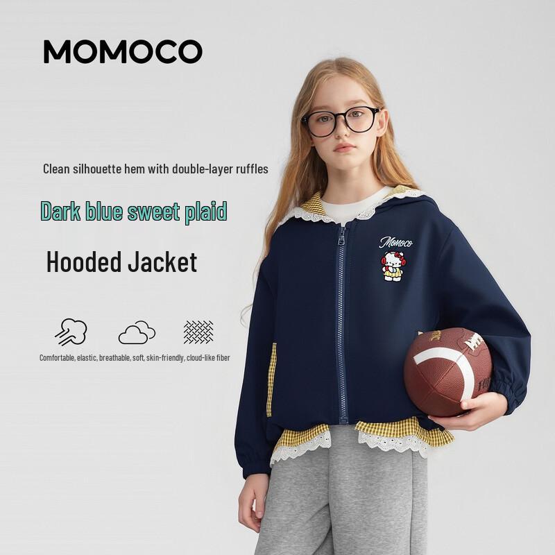 MOMOCO Girls  Hooded Jacket 2026 Spring/Autumn 130