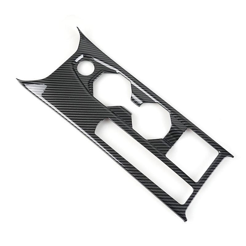 For VW Polo   ABS Car Center Control Gear Shift Panel Water Cup Holder Frame Cover Trim Carbon Texture / Bright Black
