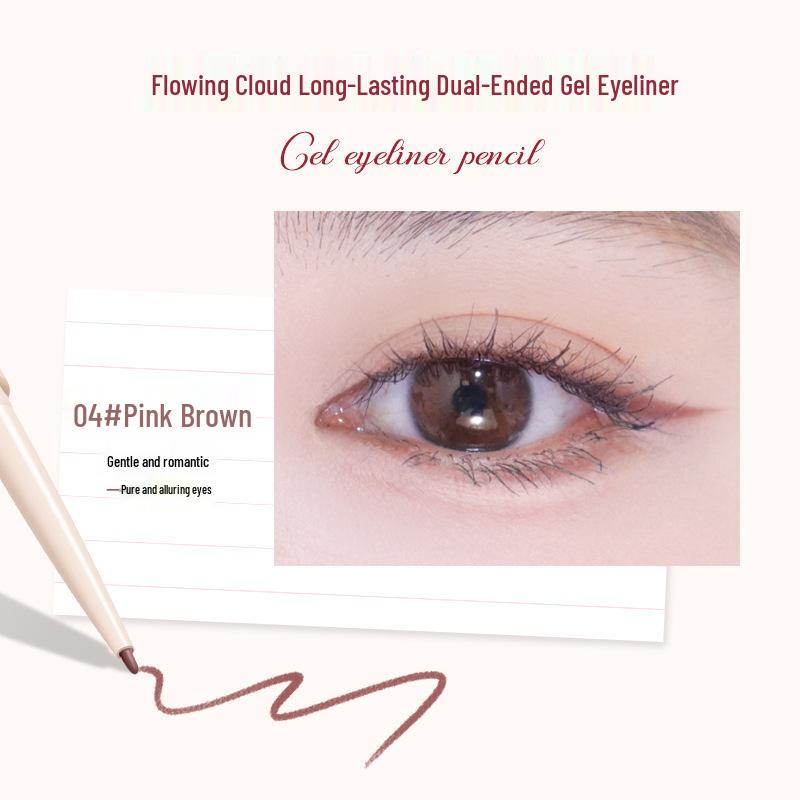 New Dual-Ended Smudge-Proof Brown Eyeliner & Aegyo Sal Pencil with Sharpener & Brush - Easy to Color, Ultra-Fine for Women