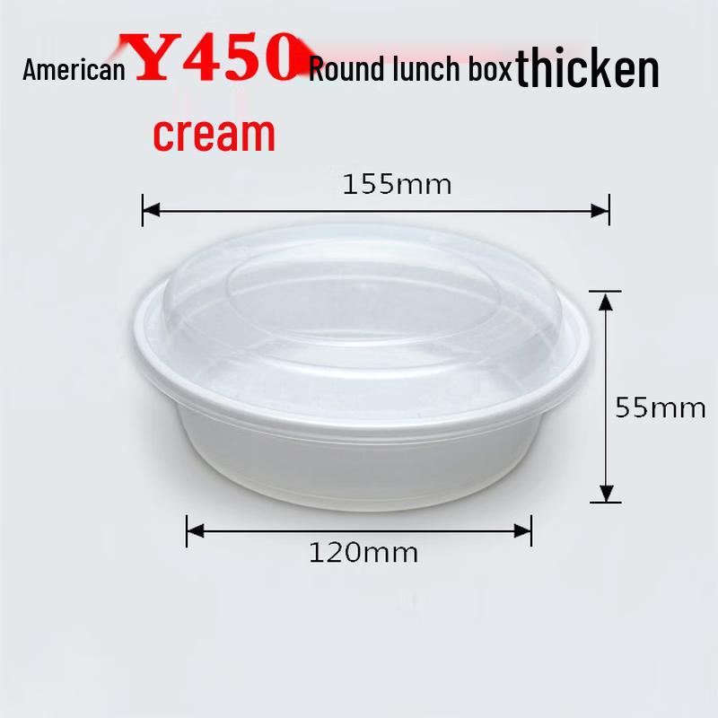 

COFLYEE Disposable Round Food Containers with Domed Lids