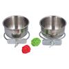 Stainless Steel Parrot Feeding Bowl with Rattan Ball for Hamster Small Animals