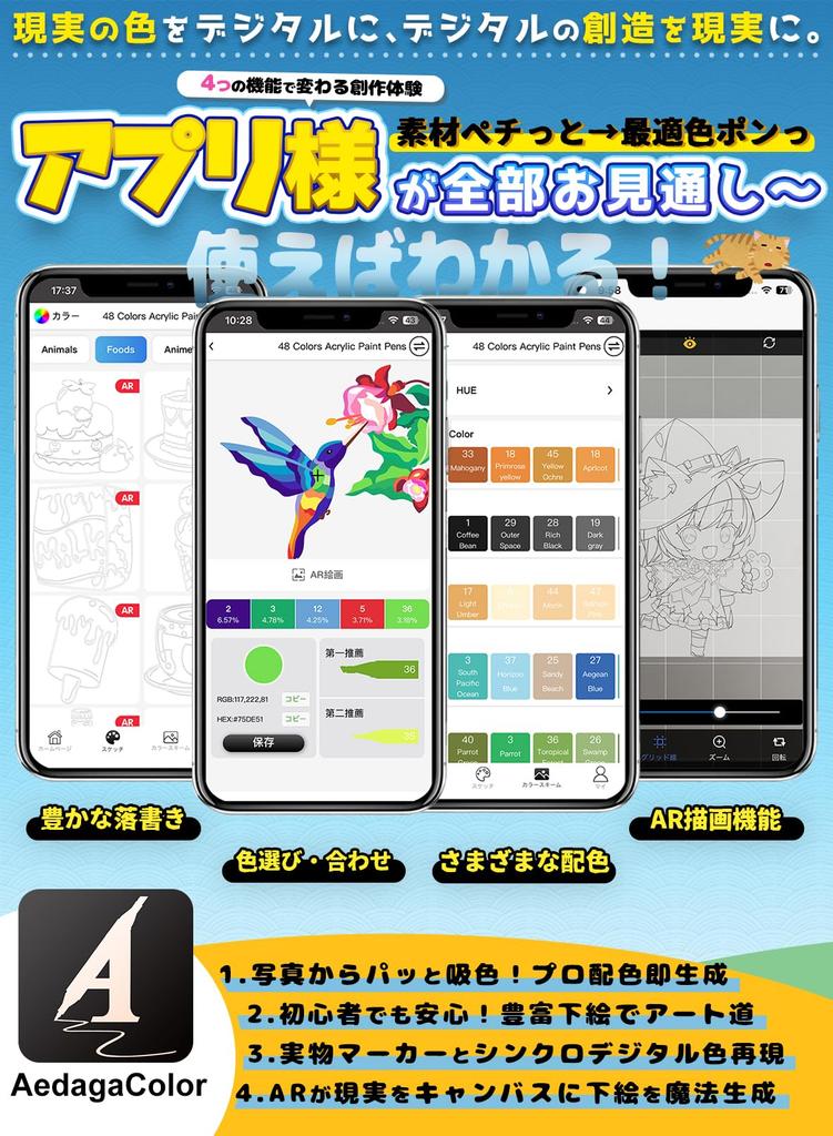 Acrylic Marker Pens with Free for Writing On and Perfect for Handmade Art and Gifts 60-Color Set, Water-Based App, Non-Toxic, Waterproof,