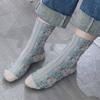Print Cotton Korean Style Socks College Style Hosiery Middle Tube Hosiery Girls Jacquard Socks