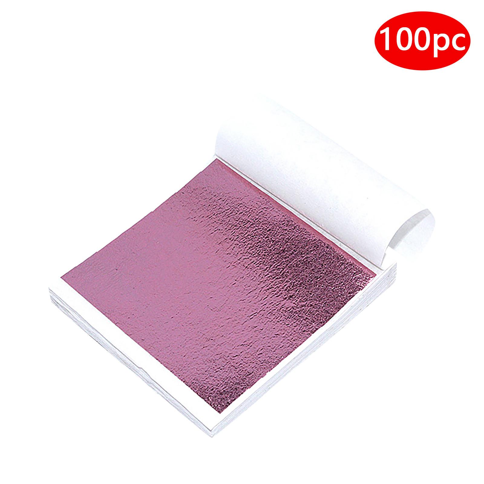 

100 листов имитация золотой фольги, бумага с листьями, позолота, сделай сам, художественная крафт-бумага, украшения для дня рождения, свадьбы, торта, десерта A разноцветный