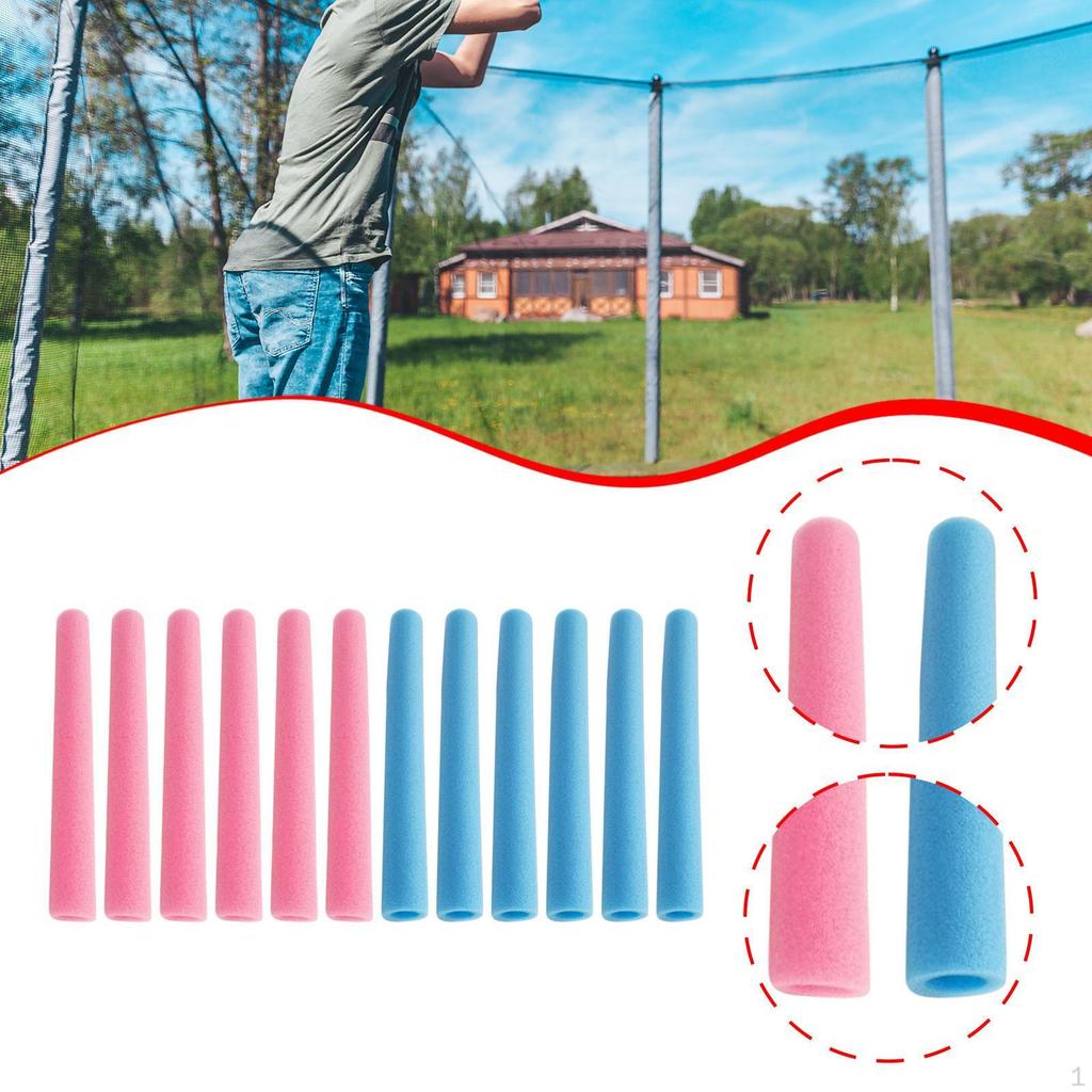 12 .75 Inch Lightweight Padded Foam Trampoline Pole Covers Replacement for Tubing Jump Bed.