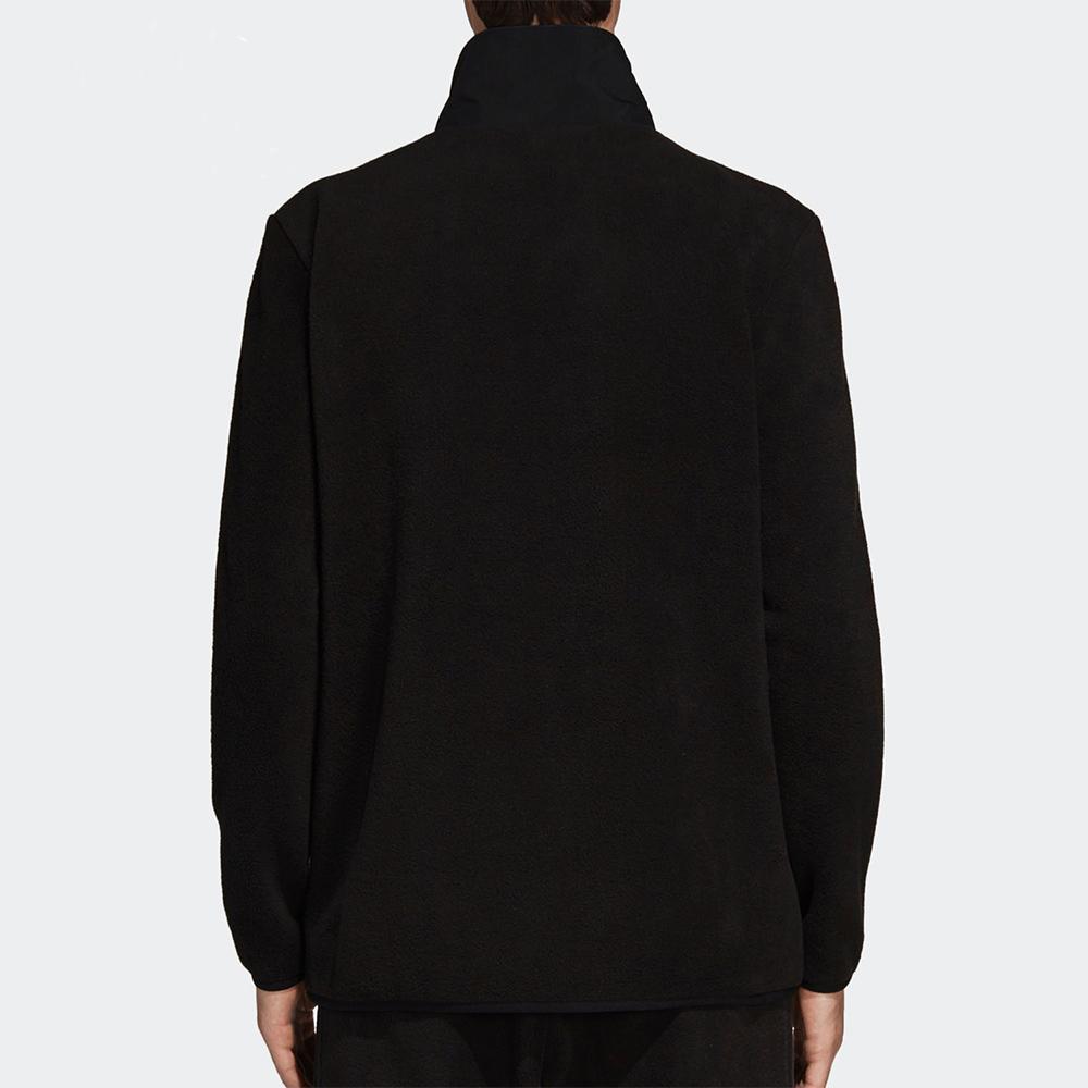 adidas Originals P Fleece Tracktop Sports Logo Casual Velvet Warm Stand Collar Jacket Men Jacket Black EC3675