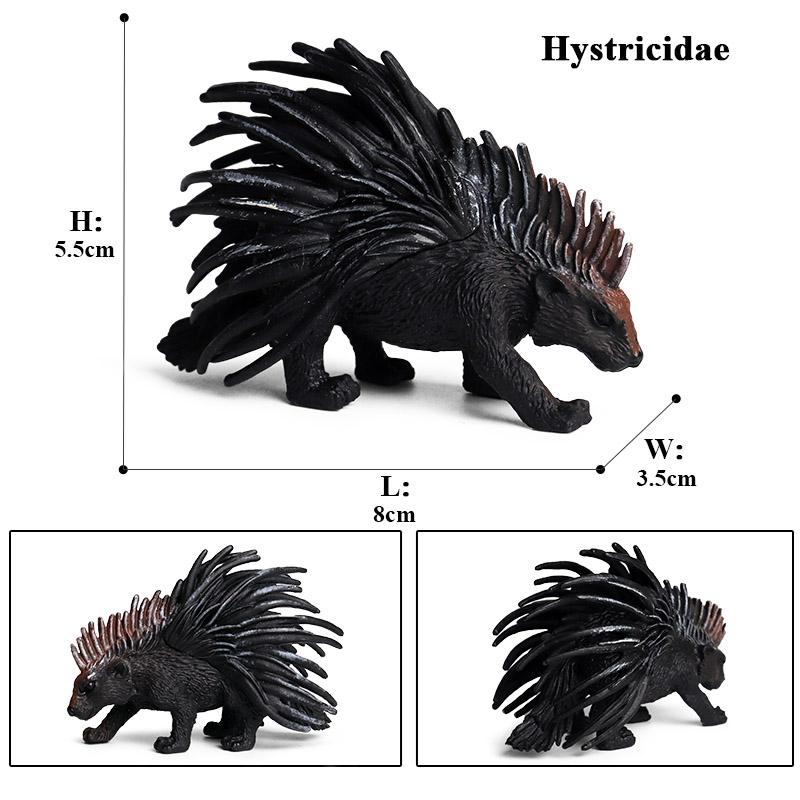 Oenux Wild Boar Tapirus Indicus Porcupine Animals Simulation Model Action Figures Figurine Educational Collection Kids Toy Gift