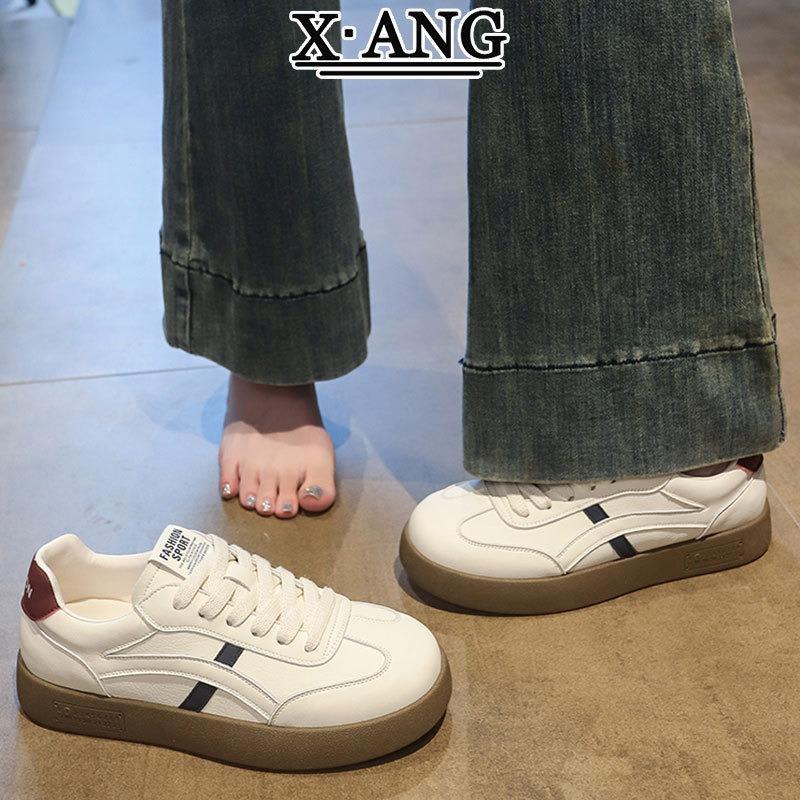 Leather Soft-soled White Shoes Women's Shoes Autumn New Women's Casual Sports Shoes