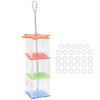 Multilayer Bird Parrot Forage Box Hanging Treat Foraging Toy Transparent Acrylic Food Holder