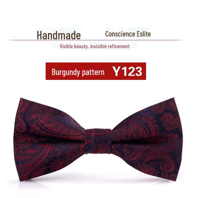 Wine Red Korean Bow Tie for Men - Ideal for Weddings and Best Man Attire