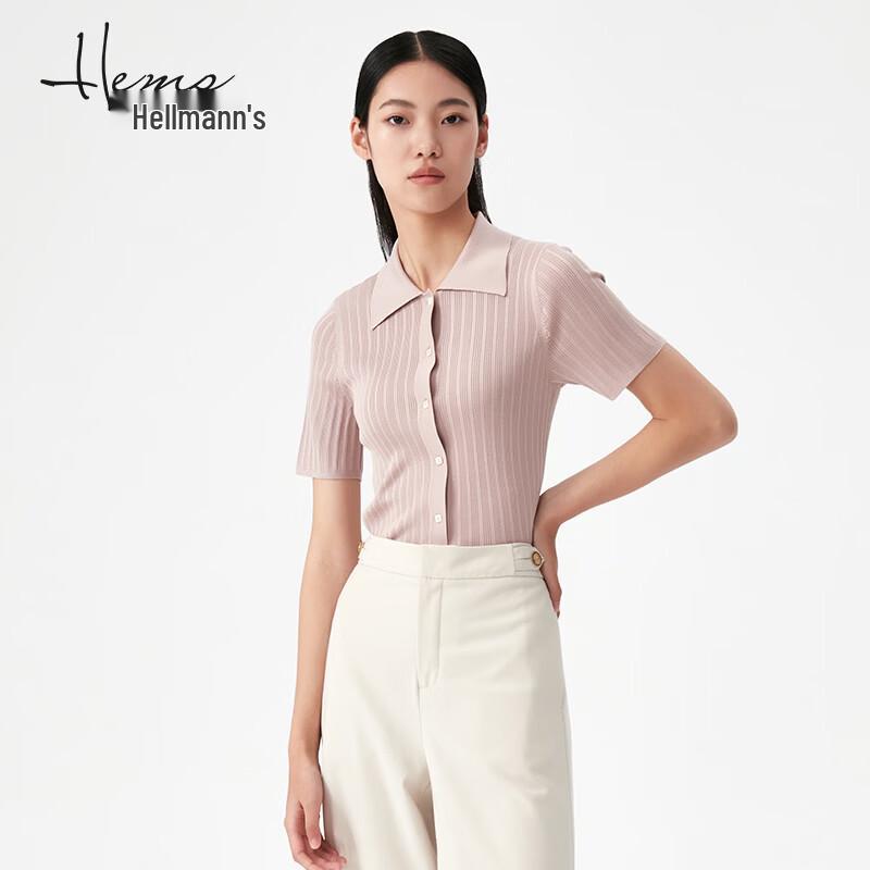 Heirmans Women s Collared Short Sleeve Silk Knit Cardigan 2XL