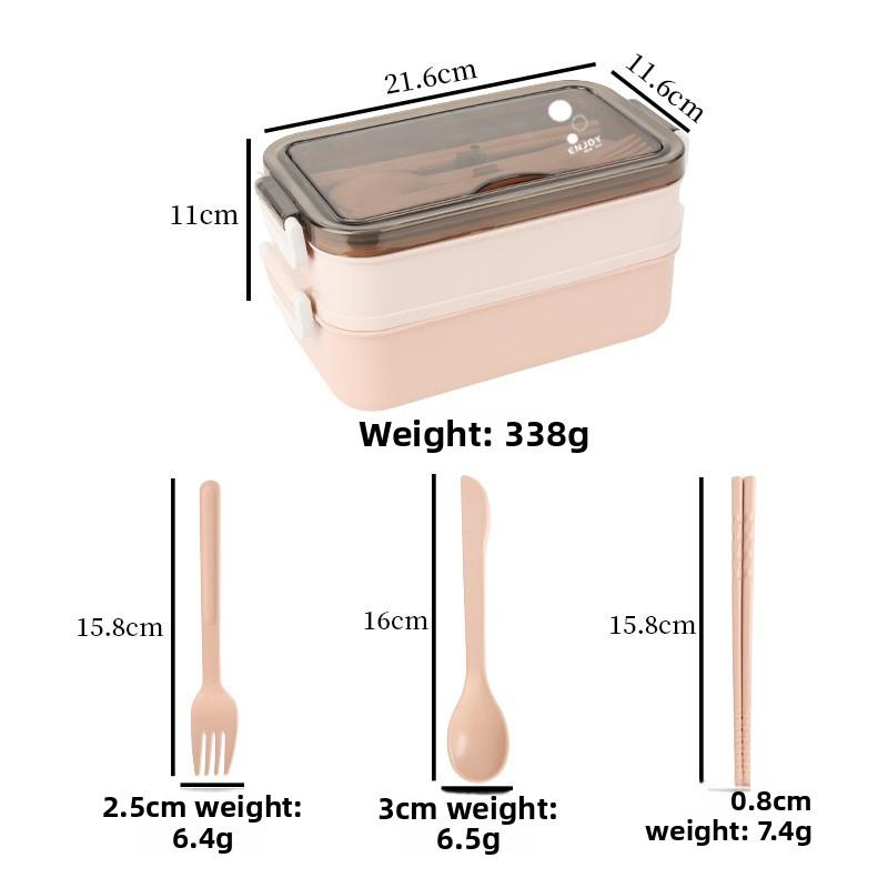 

Double-layer Microwave Oven Separates and Insulates Students and Office Workers Lunch Boxes розовый