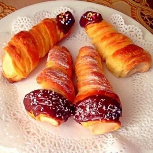 6 Stück Edelstahl Kegelform Spirale Croissant Dänemark Spitzes Metall Spirale Backwerkzeug zum Herstellen von Croissants Brötchen