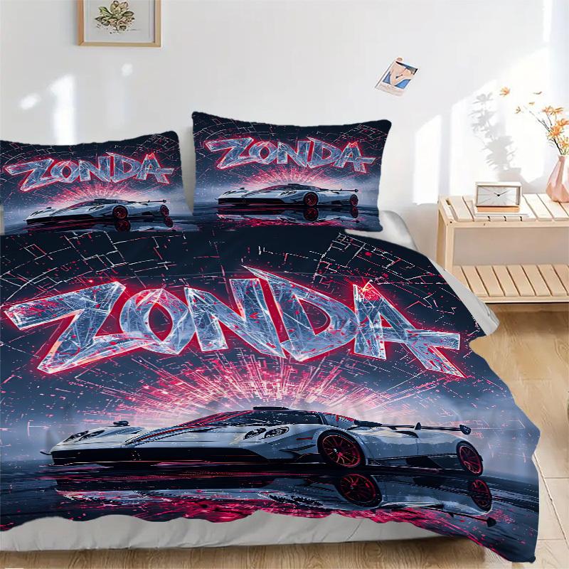 

3pcs Pagani Zonda Duvet Cover Set - Machine Washable, Includes 1 Duvet Cover and 2 Pillowcases, No Core Included yy251022206 135x200cm