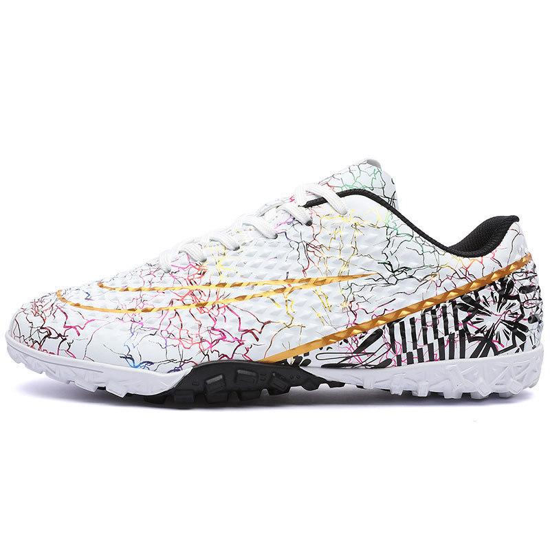 Training Spikes Sneakers Soccer Shoes Men's Leather Foot Broken Nails Children's Women's Game Artificial Turf Low Top