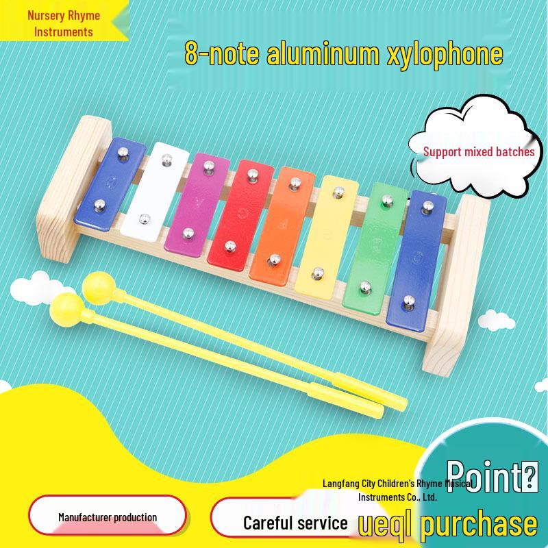 Professional Eight-Tone Aluminum Xylophone Percussion Instrument 00