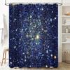 Starry Night Shower Curtain Galaxy Space Universe Celestial Decor Bathroom Set Waterproof Modern Artistic Home Textiles