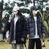 Unisex Autumn-Winter Hooded Puffer Jacket: Cozy Hong Kong Style Two-Piece Look