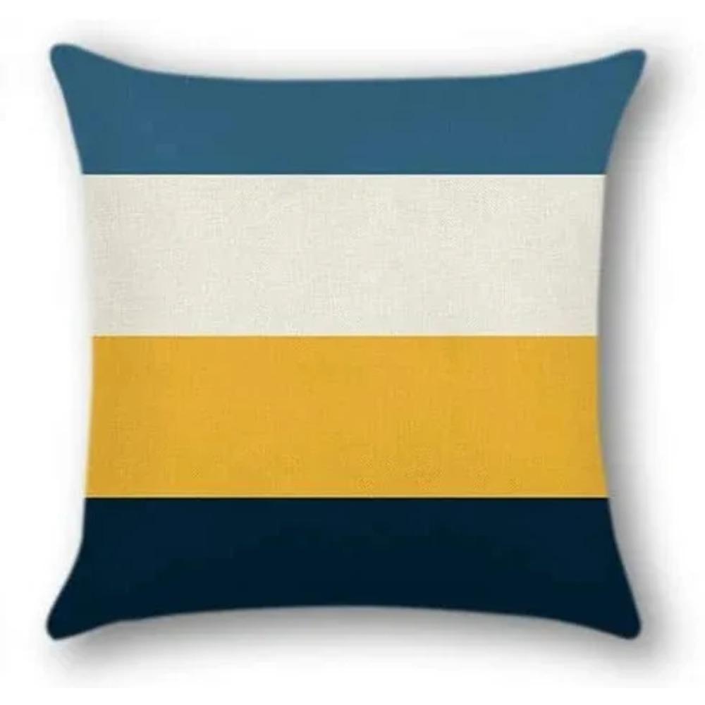 Housse De Coussin À Motif Géométrique Jaune, Taie D'oreiller Pour Voiture, Salon, Canapé, Chambre À Coucher, Décoration De Maison