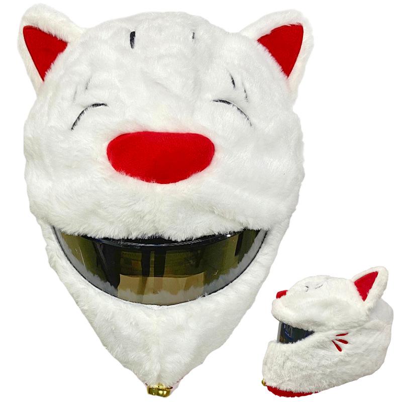 Motorcycle Helmet Decoration: Cartoon Rabbit, Toothless, Pumpkin Head Covers