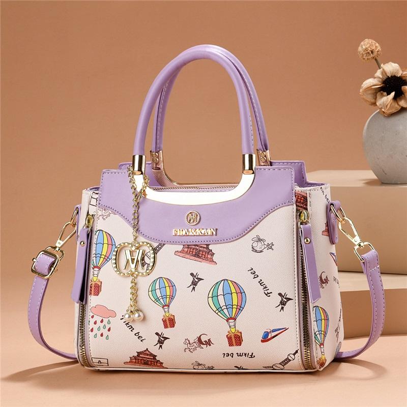 Women’s Trendy Light Luxury Printed Top Handle Bag, Fashion Shoulder Crossbody Purse For Birthday & Valentine’s Day Gift