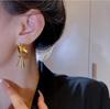 Retro Alloy Geometric Earrings: Stylish Twisted Metal Ear Drops for Women